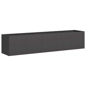 vidaXL Kruka svart 200x40x40 cm kallvalsat st&aring;l