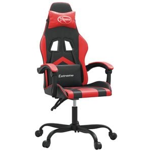 vidaXL Gamingstol svart och r&ouml;d konstl&auml;der