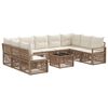 vidaXL Tr&auml;dg&aring;rdsoffset 10 pcs Beige konstrotting