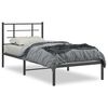vidaXL S&auml;ngram med huvudgavel metall svart 90x190 cm