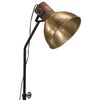 vidaXL Golvlampa 25 W antik m&auml;ssing 30x30x100-150 cm E27