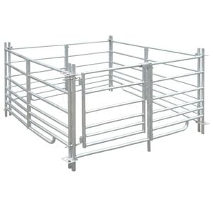 vidaXL F&aring;rhage 4 paneler galvaniserat st&aring;l 137 x 137 x 92 cm