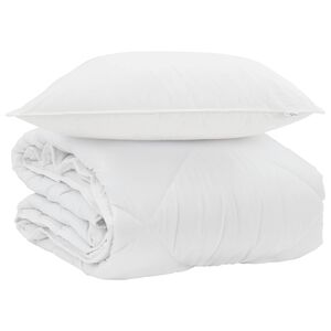 vidaXL Sommar Duvet med kudde 2 pcs Vit Mikrofiber
