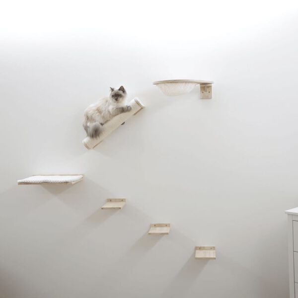 Kerbl Kl&auml;tterv&auml;gg f&ouml;r katt Rocky 52x17x37 cm tr&auml; och vit