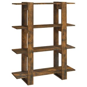 vidaXL Bokhylla/Rumsavdelare r&ouml;kf&auml;rgad ek 100x30x123,5 cm