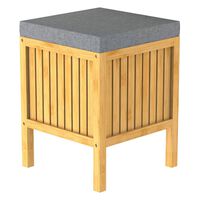 EISL 2-i-1 Tvättkorg med sittdyna bambu 39x39x52,5 cm
