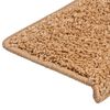 vidaXL Trappmattor 15 st 65x21x4 cm beige rektangul&auml;r kant