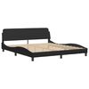 vidaXL Bed Frame "Viana" without Mattress Black 180x200 cm Faux Leather
