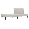 vidaXL B&auml;ddsoffa med pall 2-sits ljusgr&aring; mikrofibertyg