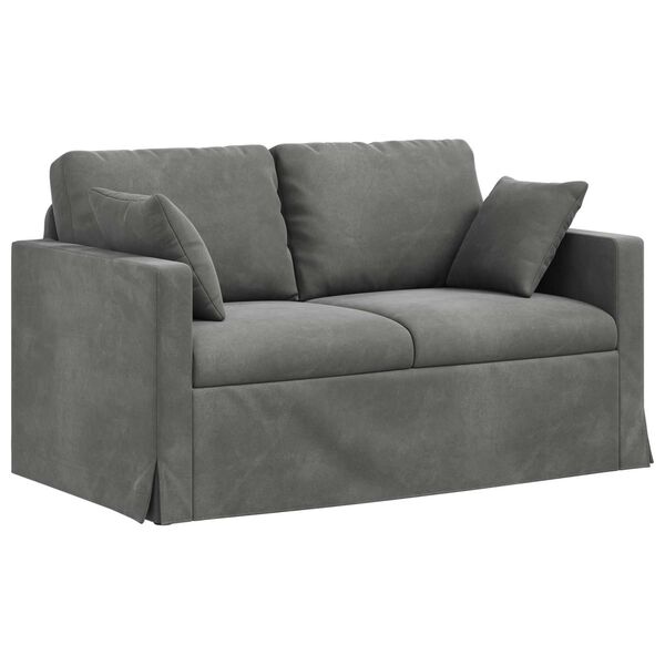 vidaXL Soffa M&ouml;rkgr&aring; 138 x 78 x 80 cm Sammet