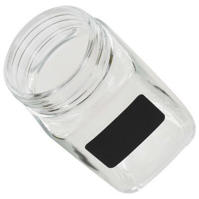 vidaXL Förvaringsburkar i glas med etiketter 12 st 300 ml