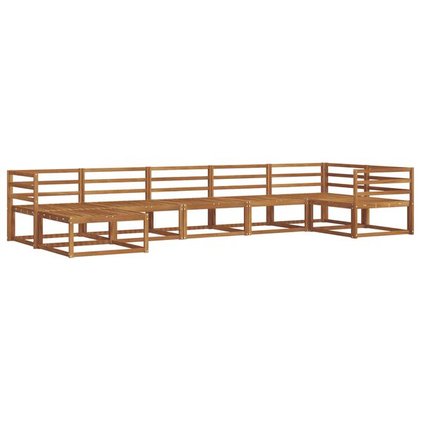 vidaXL Utomhussoffset 7 pcs Naturf&auml;rg Massivt Akaciatr&auml;