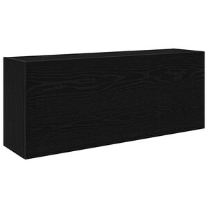 vidaXL V&auml;ggsk&aring;p f&ouml;r badrum svart 100x25x40 cm konstruerat tr&auml;