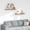 vidaXL V&auml;gg hylla 2 pcs Brun 80 x 23,5 x 4 cm Konstruerat tr&auml;