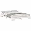 vidaXL Sängram Vit 160 x 210 cm Massiv furu