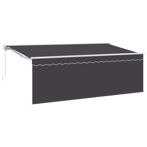 vidaXL Utdragbar markis Kr&auml;m 350 x 200 cm Polyester och aluminium