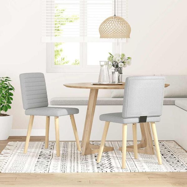 vidaXL Matstolar 2 st molngrått tyg