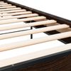 vidaXL Sängram brun ek 90x200 cm konstruerat trä och metall