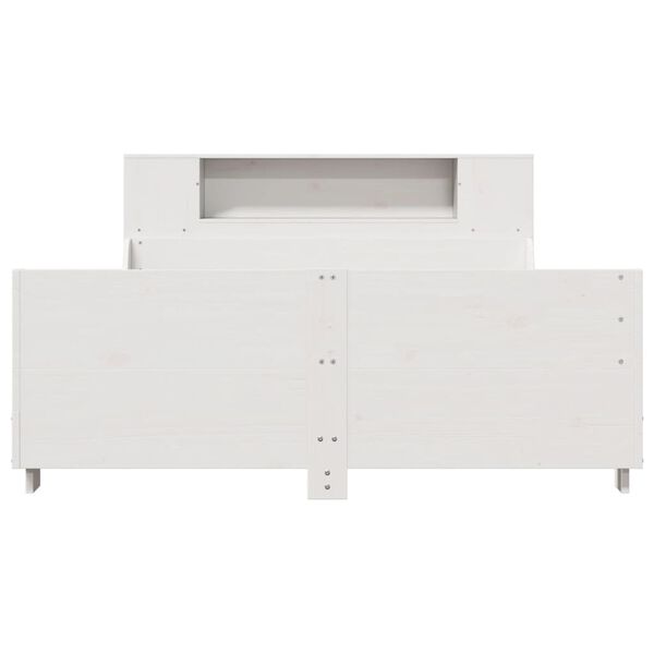 vidaXL S&auml;ngram utan madrass vit 150x200 cm massiv furu