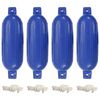 vidaXL B&aring;tfender 4 st bl&aring; &Oslash; 16x58 cm PVC
