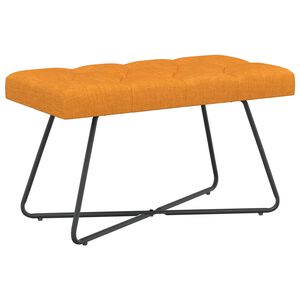 vidaXL B&auml;nk med knappar M&ouml;rkgul 80 x 40 x 46 cm Tyg