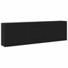 vidaXL Sideboard med l&aring;da Svart Ek 240 x 33 x 70 cm Konstruerat tr&auml;