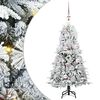 vidaXL Plast Hingad Julgran med 150 LED-lampor Vit 120 cm PE och PVC