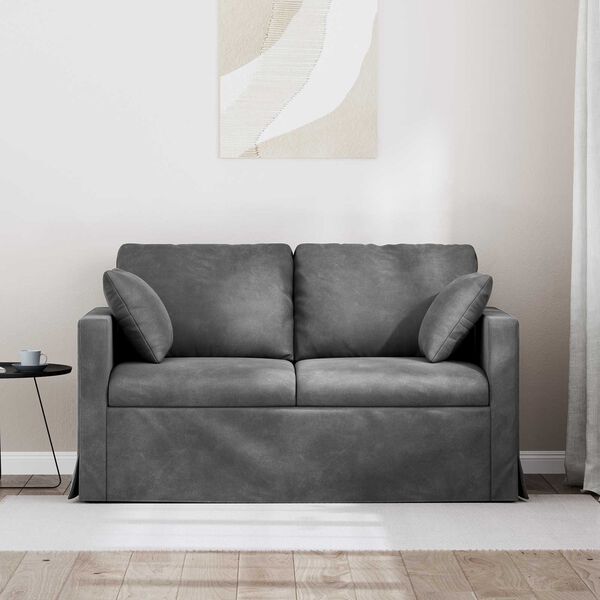 vidaXL Soffa M&ouml;rkgr&aring; 138 x 78 x 80 cm Sammet