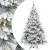 vidaXL Konstgjord julgran med 300 LED-lampor Vit 210 cm PE och PVC