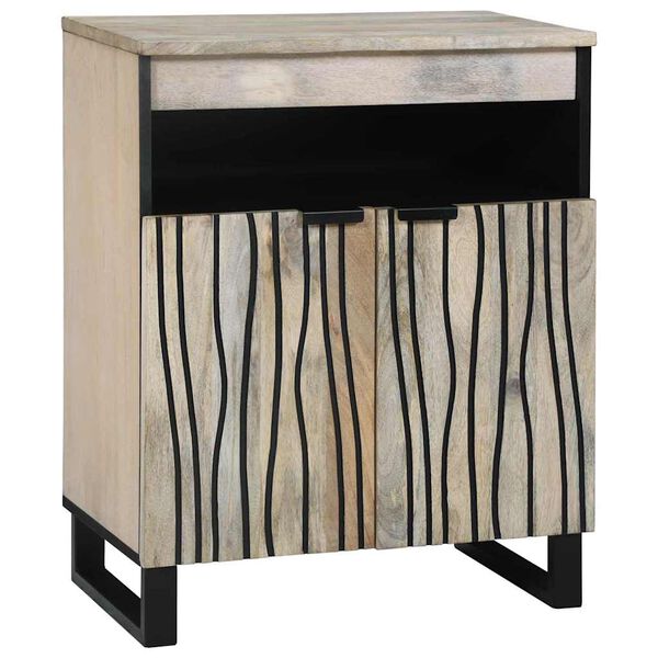 vidaXL Medielagringssk&aring;p och hyllor Vit och svart 60 x 33 x 75 cm