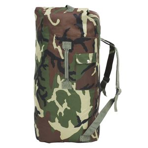 vidaXL Milit&auml;rinspirerad duffelv&auml;ska 85 L kamouflage