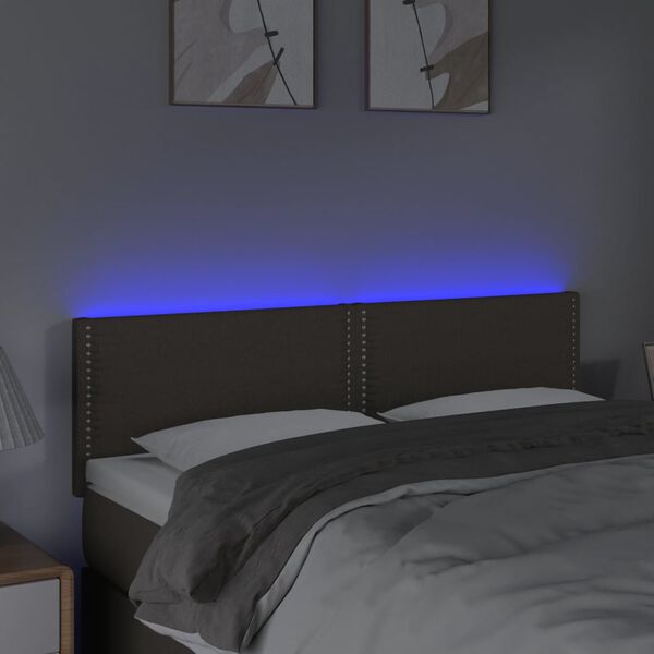 vidaXL S&auml;nggavel LED taupe 144x5x78/88 cm tyg