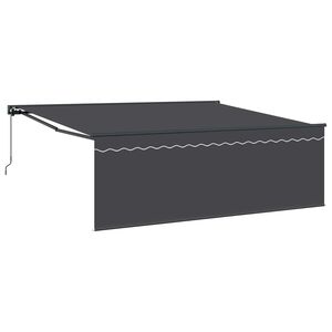 vidaXL Markisram Gul och Vit 350 x 250 cm Polyester med PU-bel&auml;ggning