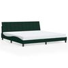 vidaXL Bed Frame with LED without Mattress "Hanko" Dark Green 200x200 cm Velvet