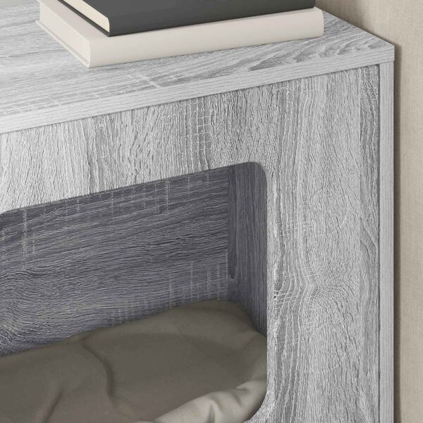 vidaXL Katt hus Gr&aring; Sonoma 51 x 30 x 52 cm Konstruerat tr&auml;