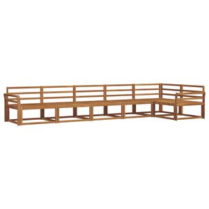 vidaXL Utomhussoffset 6 pcs Naturf&auml;rg Massivt Akaciatr&auml;