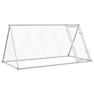 vidaXL H&ouml;nsbur silver 200x105x91 cm galvaniserat st&aring;l