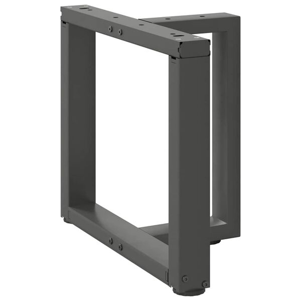 vidaXL Soffbordsben T-formade 2 st antracit 50x25x(42-43) cm st&aring;l