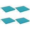 vidaXL Sittkuddar SOEST 4 st 100% Polyester Turkos 60 x 60 x 5 cm