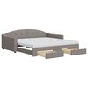 vidaXL Dagb&auml;dd utdragbar med l&aring;dor taupe 100x200 cm tyg