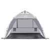 vidaXL Strandtält 2 personer grå snabbrest vattentätt