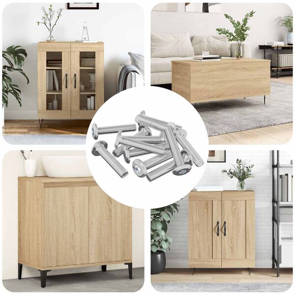 vidaXL L&aring;gskruv Enf&auml;rgad 2647 pcs Silver St&aring;l