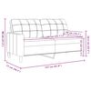 vidaXL Soffa 2-sits gr&auml;ddvit 140 cm sammet