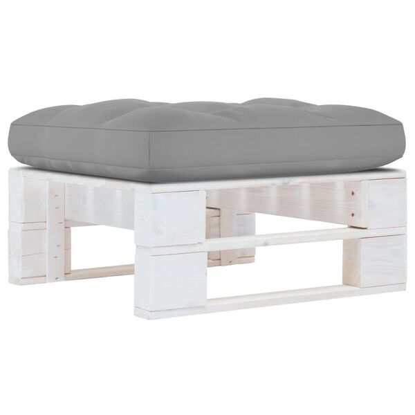 vidaXL Pallottoman vit impregnerad furu