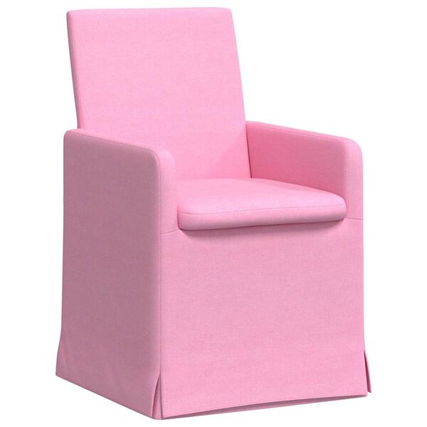 vidaXL Matstolar 2 pcs Rosa 57 x 67 x 95 cm tyg