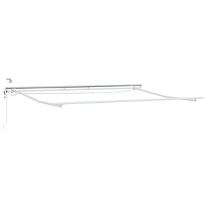 vidaXL Markisram med LED -remsljus Vit 400 &times; 300 cm Aluminium