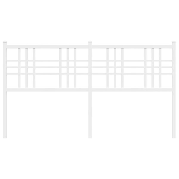 vidaXL Huvudgavel metall vit 150 cm
