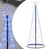 vidaXL LED julgran 200 LEDs bl&aring; 180 cm