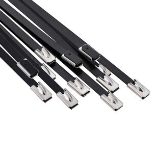 vidaXL Kabelbindare 12 st 4,6 x 200 mm Svart