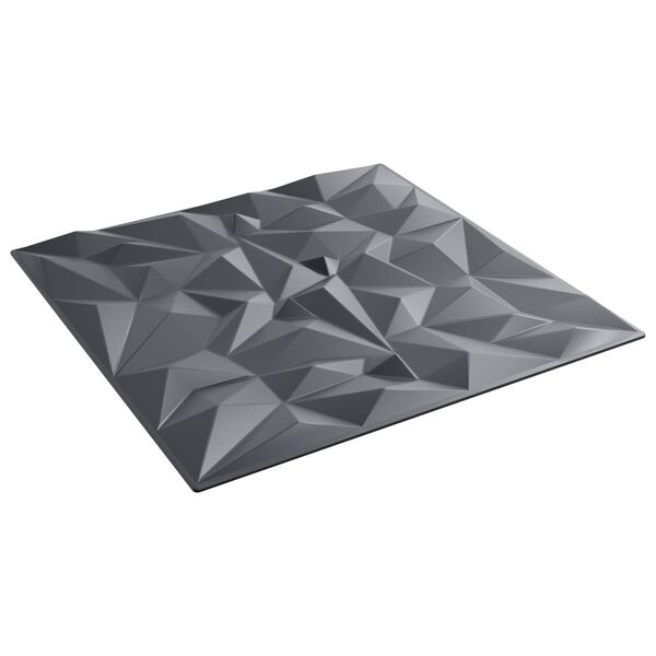 vidaXL V&auml;ggpaneler 24 pcs Amethyst Gr&aring; 50 x 50 cm XPS Skum